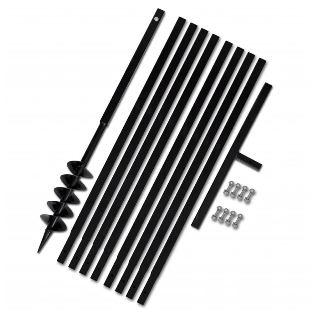 VIDAXL Tarière De Sol Avec Manche 100 Mm Et Tube D'extension 9 M Acier 1 VIDAXL Tarière De Sol Avec Manche 100 Mm Et Tube D'extension 9 M Acier