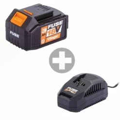 Batterie Lithium Ion 18 Volts 3ah Avec Chargeur 2.4a Villager Fuse