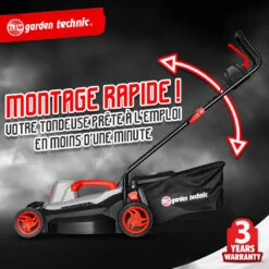 Tondeuse à Gazon électrique 1500w - Largeur De Coupe 37cm - Elem Garden -Ryobi Jardin Boutique 63c1367c58e075.74982710