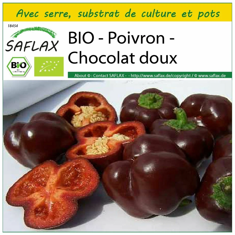 Kit De Culture - Bio - Poivron - Chocolat Doux - 10 Graines - Capsicum Annuum 1 Kit De Culture - Bio - Poivron - Chocolat Doux - 10 Graines - Capsicum Annuum