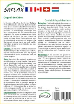 Kit De Culture - Orgueil De Chine - 10 Graines - Caesalpinia Pulcherrima -Ryobi Jardin Boutique 640641f136dc53.00647808
