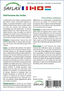 Kit De Culture - Vieil Homme Des Andes - 40 Graines - Oreocereus Celsianus -Ryobi Jardin Boutique 64064213301845.95828863