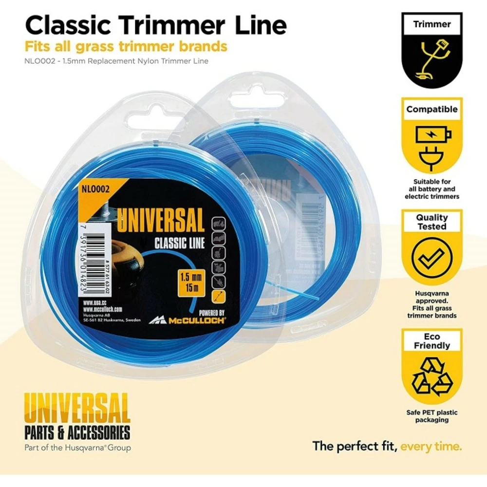 McCulloch Fil De Coupe-herbe En Nylon 1.5mm X 15m Nlo002 3 McCulloch Fil De Coupe-herbe En Nylon 1.5mm X 15m Nlo002 – Image 3