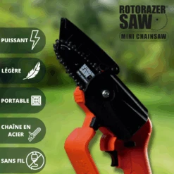 Mini Tronçonneuse électrique - Trickblade Pro - Rotorazer Mini Chainsaw -Ryobi Jardin Boutique 6436a2df780800.85464856