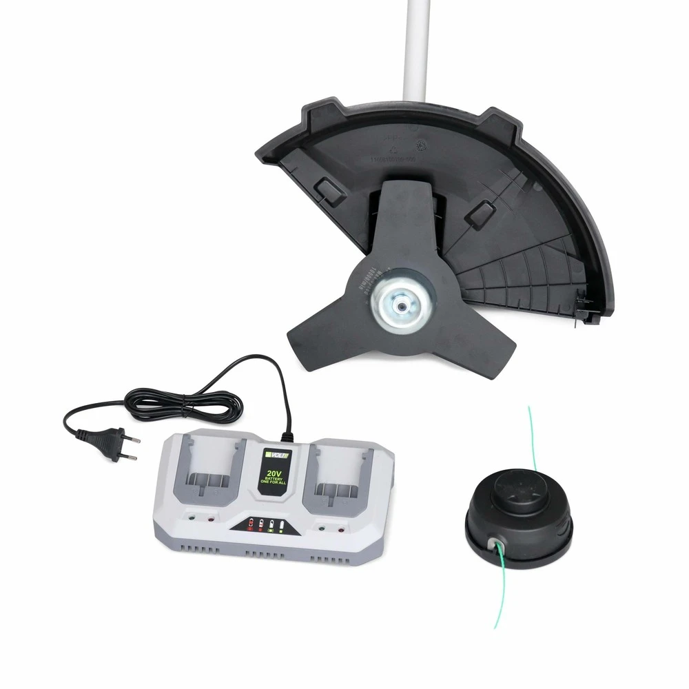 Voltr 36v – Débroussailleuse ø38cm Sans Fil – Avec 2 Batteries Litihium 2.0ah + Double Chargeur Charge Rapide. 1 Bobine Double Fil 7 Voltr 36v – Débroussailleuse ø38cm Sans Fil – Avec 2 Batteries Litihium 2.0ah + Double Chargeur Charge Rapide. 1 Bobine Double Fil – Image 7