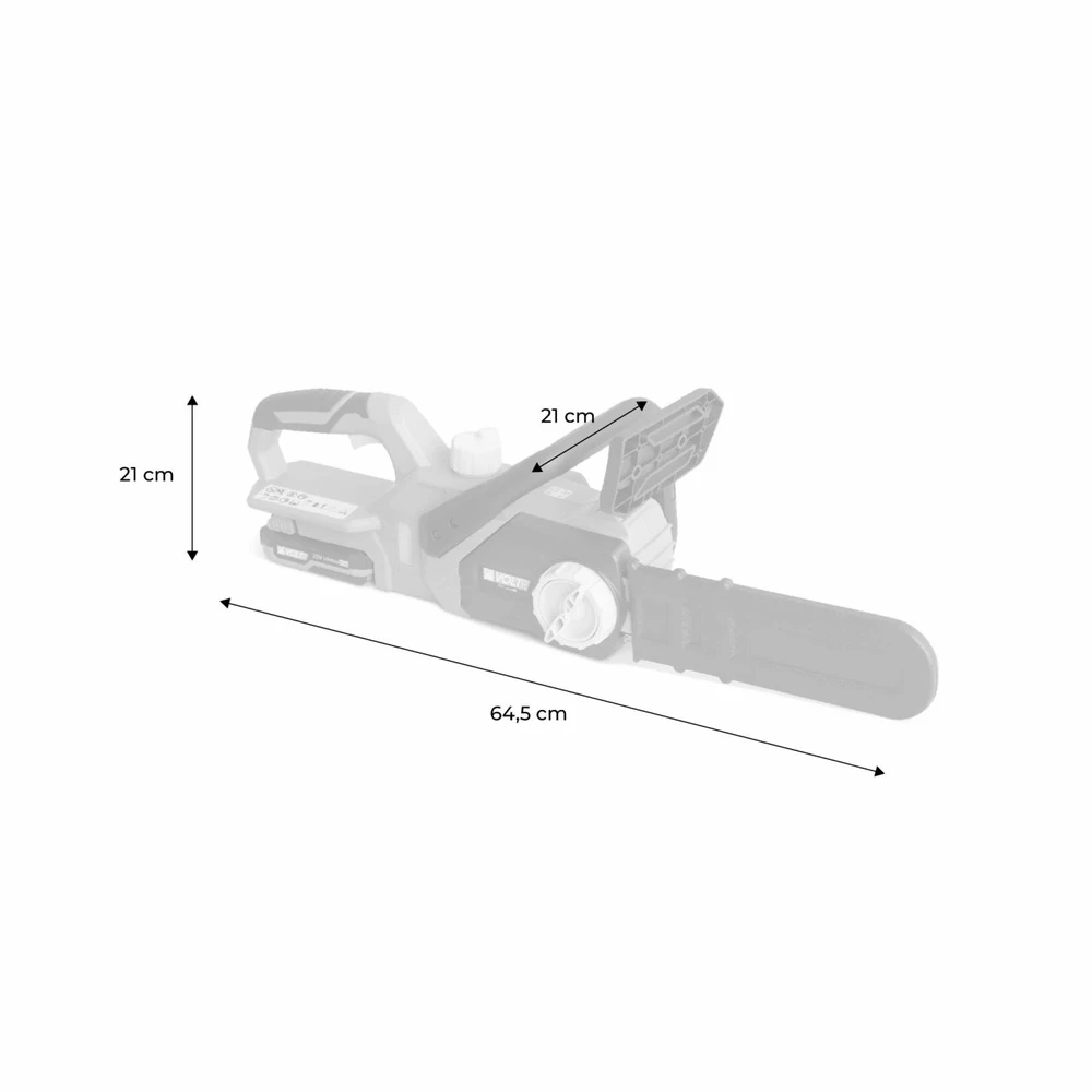 Voltr 20v– Tronçonneuse 25cm (10’’) – Avec Batterie Lithium 2.0ah + Chargeur 20v. Normes Ce 6 Voltr 20v– Tronçonneuse 25cm (10’’) – Avec Batterie Lithium 2.0ah + Chargeur 20v. Normes Ce – Image 6