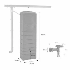Récupérateur D'eau Mural Chastang 300l Anthracite Avec Kit Raccord Chéneau Inclus -Ryobi Jardin Boutique 644674586c0ef1.07260983