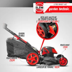 Tondeuse à Gazon électrique Tractée 1800w - 46cm Avec Carter En Acier - Elem Gar -Ryobi Jardin Boutique 644acbe519a176.10735400