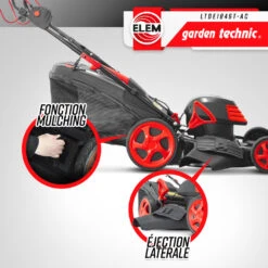 Tondeuse à Gazon électrique Tractée 1800w - 46cm Avec Carter En Acier - Elem Gar -Ryobi Jardin Boutique 644acbe524f2e2.31100472