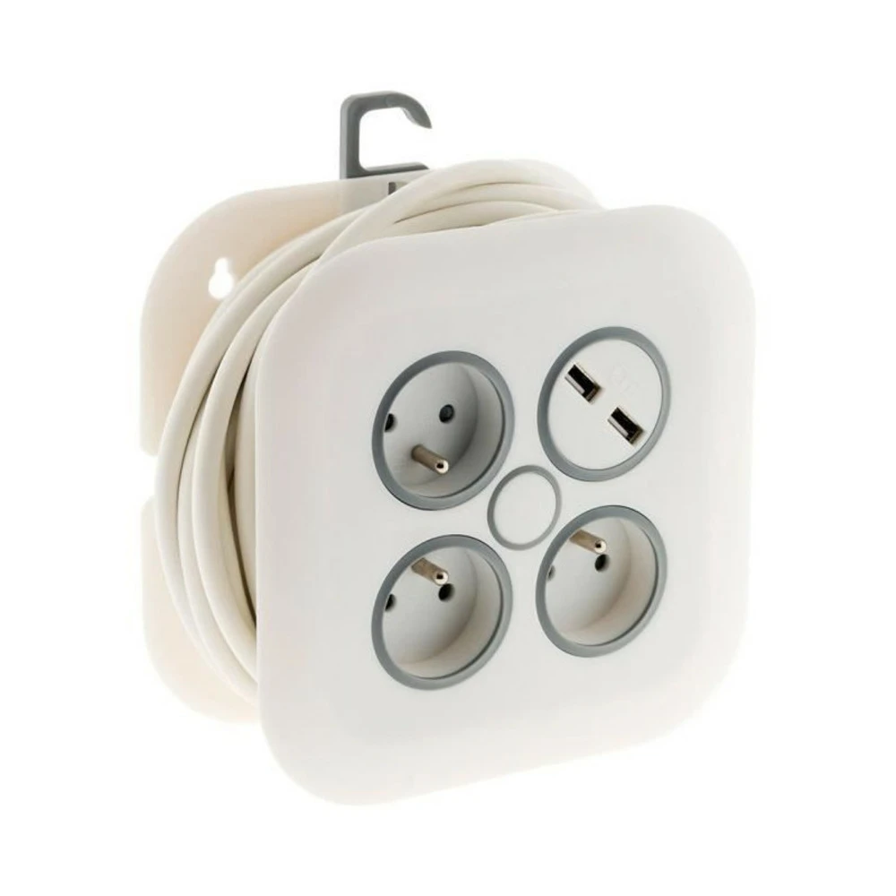 Enrouleur Domestique 7m - 3 Prises 2p+t 16a + 2x Usb 1 Enrouleur Domestique 7m - 3 Prises 2p+t 16a + 2x Usb