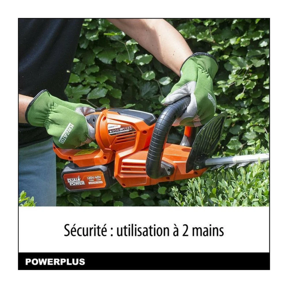 Taille-haies A Batterie 40v Dual Power Powdpgset44 - Lame 670 Mm, écartement 22 Mm - Batterie 40v 2,5ah Et Chargeur Inclus 3 Taille-haies A Batterie 40v Dual Power Powdpgset44 - Lame 670 Mm, écartement 22 Mm - Batterie 40v 2,5ah Et Chargeur Inclus – Image 3
