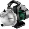 Metabo Pompe De Jardin P 4000 G - 1100w - Débit Max. 4000 L/h - Hauteur D'aspiration Max. 8 M