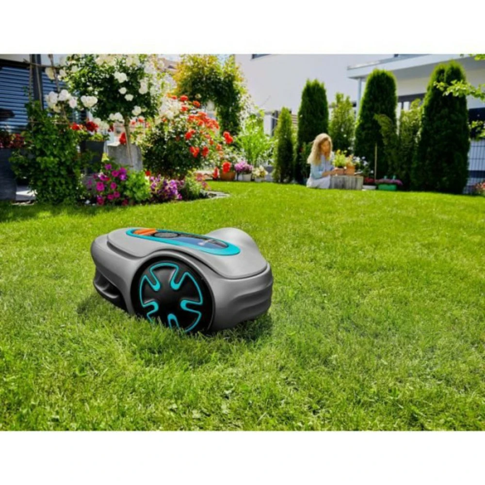 Gardena Tondeuse A Gazon Robot Sileno Minimo 250 – Connexion Bluetooth – Surface Tonte Max 250m² – Triple Lames Pivotantes (1520 5 Gardena Tondeuse A Gazon Robot Sileno Minimo 250 – Connexion Bluetooth – Surface Tonte Max 250m² – Triple Lames Pivotantes (1520 – Image 5