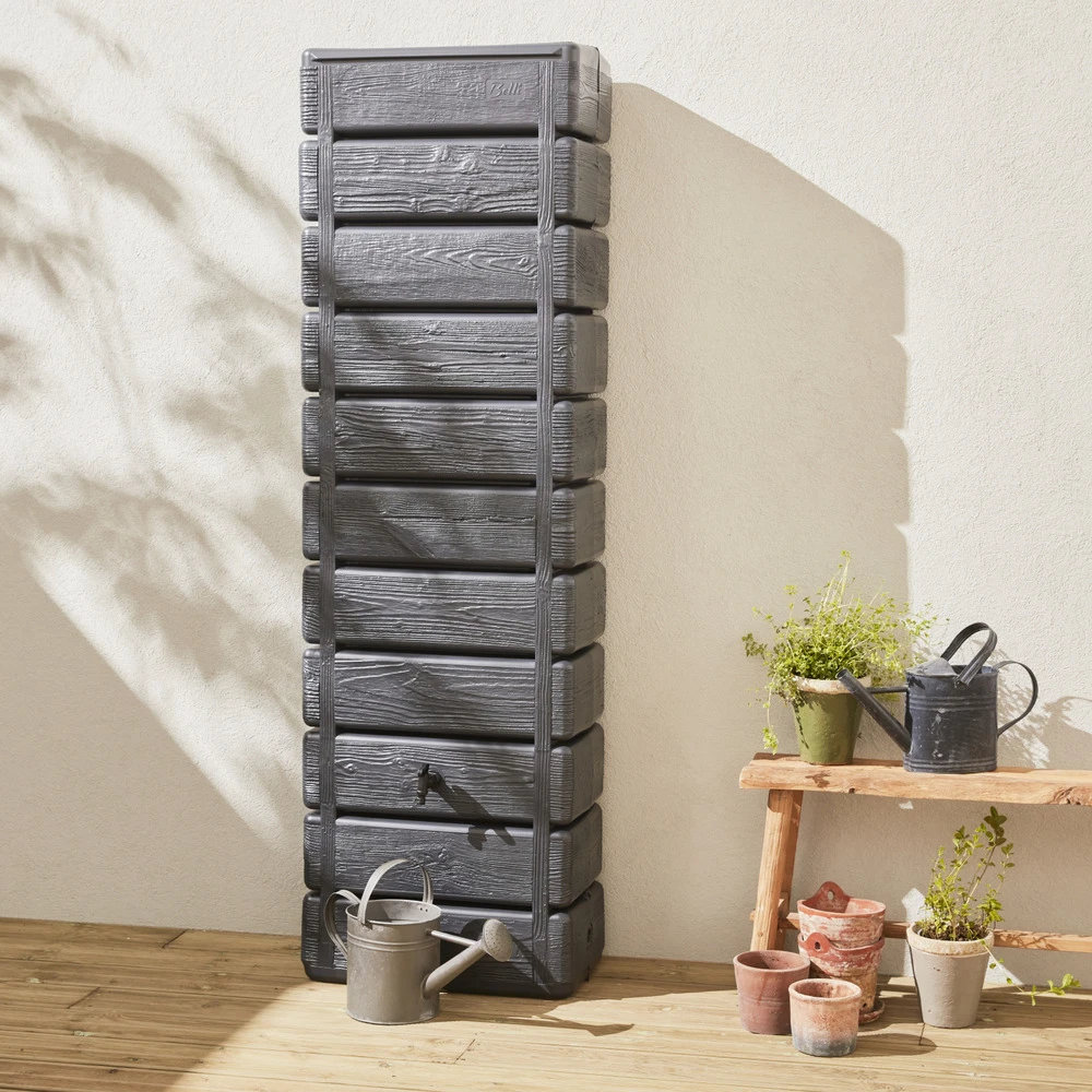 Récupérateur D'eau Mural Grandval 300l Imitation Bois Anthracite Avec Kit Raccord Chéneau Inclus 1 Récupérateur D'eau Mural Grandval 300l Imitation Bois Anthracite Avec Kit Raccord Chéneau Inclus