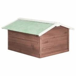 VIDAXL Garage De Tondeuse à Gazon 72x87x50 Cm Moka Et Blanc Sapin -Ryobi Jardin Boutique 6480d3499a7899.22863046