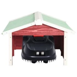 VIDAXL Garage De Tondeuse à Gazon 72x87x50 Cm Rouge Et Blanc Sapin -Ryobi Jardin Boutique 6480d34c4b2a98.82218083