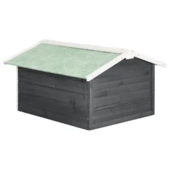 VIDAXL Garage De Tondeuse à Gazon 72x87x50 Cm Gris Et Blanc Sapin -Ryobi Jardin Boutique 6480d34d783888.41167718