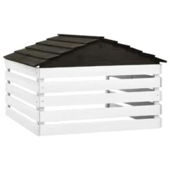 VIDAXL Garage De Tondeuse à Gazon Noir Et Blanc 78x74x54 Cm Sapin -Ryobi Jardin Boutique 6480d35b35b813.56327743