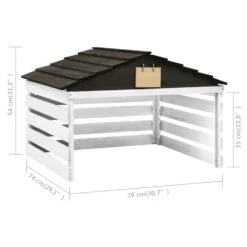 VIDAXL Garage De Tondeuse à Gazon Noir Et Blanc 78x74x54 Cm Sapin -Ryobi Jardin Boutique 6480d35b51d154.69838512