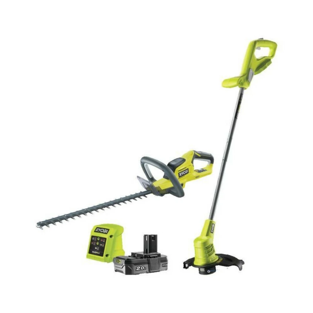Ryobi Taille Haies Duo One+ 18v 45cm Rht1845 + Coupe-bordures 25cm Rlt1825m - 1 Batterie Lithium+ 2,0ah Et 1 Chargeur 1,7a 2 Ryobi Taille Haies Duo One+ 18v 45cm Rht1845 + Coupe-bordures 25cm Rlt1825m - 1 Batterie Lithium+ 2,0ah Et 1 Chargeur 1,7a – Image 2