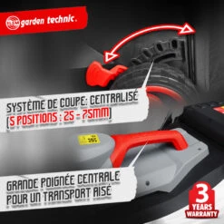 Tondeuse à Gazon électrique 1800w - Largeur De Coupe 40cm - Elem Garden -Ryobi Jardin Boutique fe46d3f46856bf7d